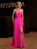 Tyrone | Strapless Keyhole Pleated A-Line Prom Dress