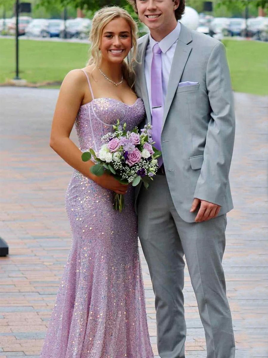 Yoshi | Mermaid Sweetheart Sky Blue Sequins Prom Dresses